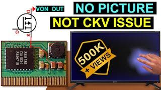 No Picture on 32 LED TV Screen  Not CKV Issue VON is not output from SM4186 IC   LSC320AN10-H07