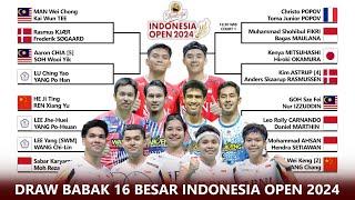 Draw & Jadwal Babak 16 Besar Indonesia Open 2024. Besok Pukul 0900 WIB Live #indonesiaopen2024