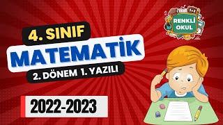 4. Sınıf Matematik 2. Dönem 1. Yazılı  2022-2023 Örnek 2