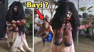 SUNDEL BOLONG MAKAN B4YI DITONTON WARGA  5 PENAMPAKAN HANTU TERJELAS DAN SERAM