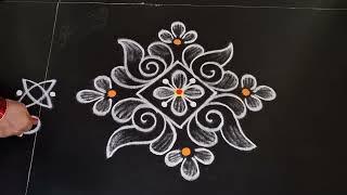 simple rangoli  side border rangoli design  daily muggulu  simple kolam