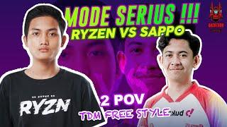 MODE SERIUS RYZEN BIKIN SAPPO GEMETAR 1 vs 1 FREE STYLE TDM  2 POV