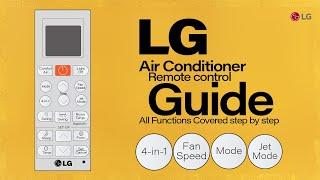 How to Use Air Conditioner Remote Controller  LG Dual Inverter Hot & Cold Split AC All Functions