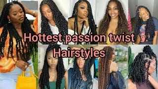 Hottest passion twist Hairstyles 2024  Braids Hairstyles for black ladies  Passion twist styles