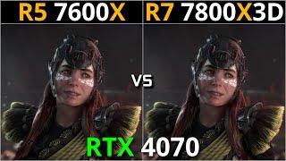 RYZEN 5 7600X vs RYZEN 7 7800X3D  Test in 15 Games  RTX 4070