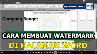 CARA MUDAH MEMBUAT WATERMARK DI WORD