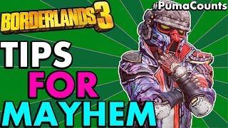 TIPS to make MAYHEM MODE 3 TRUE VAULT HUNTER MODE EASIER in Borderlands 3 Mayhem Guide #PumaCounts