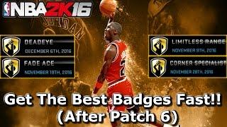 NBA 2K16 FASTEST BADGE TUTORIAL Deadeye Limitless Range Corner Specialist & Fade Ace