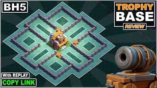 BEST Builder Hall 5 Base with REPLAY 2022 COC BH5 Base COPY Link - Clash of Clans