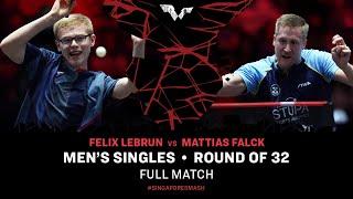 FULL MATCH  Mattias FALCK vs Felix LEBRUN  MS R32  #SingaporeSmash 2024