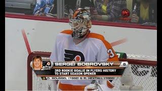 Sergei Bobrovskys first NHL game full highlights he stopped MalkinCrosby and won 2010