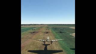 Dakota Formation Takeoff from Goodwood #microsoftflightsimulator #ww2 #warbirds #ddaytour #dday80