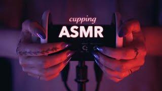 ASMR  Ear Cupping & Ocean Ambience - no talking close up lotion