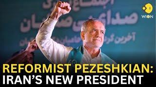 IRAN LIVE Reformist Masoud Pezeshkian elected as Irans new president  WION LIVE