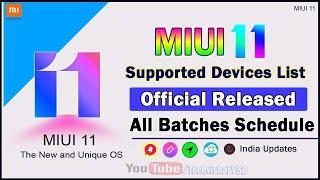 MIUI 11 - Update Official Released  MIUI 11 Supported Devices List All 3 Batches  MIUI 11 Features