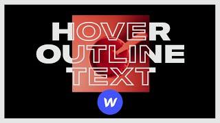 PARALLAX OUTLINE TEXT Super Easy Webflow Text Effect