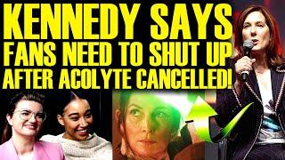 KATHLEEN KENNEDY SAYS FANS NEED TO SHUT UP AFTER ACOLYTE GETS CANCELLED DISNEY STAR WARS IS DEAD