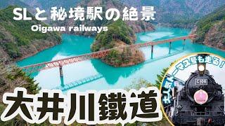 011 大井川鐵道で行く、SLと秘境駅奥大井湖上  Oigawa Railways in Shizuoka Japan