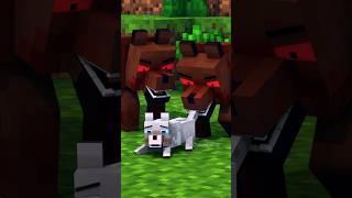 Baby wolf is in danger - Minecraft Animation #shorts