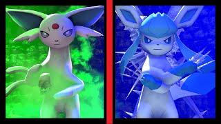 Espeon vs Glaceon  3d animation eeveelution fight pokemon SFM