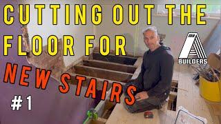 Changing the existing floor structure to move the staircase #renovating_116