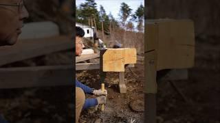 old Japanese way of making foundation #woodworking #japanesewoodworking #traditionalcraftsmanship