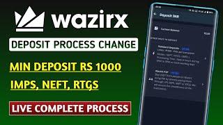 Wazirx new deposit Process 2023 l How to deposit inr in wazirx? Wazirx Deposit