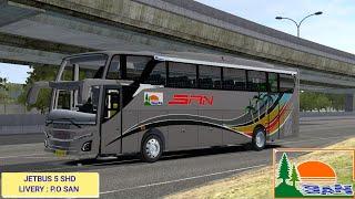 MOD BUSSID JETBUS 5 SHD ‼️ LIVERY P.O SAN