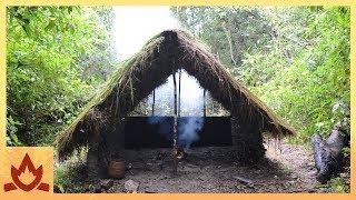 Primitive Technology Grass thatch Mud hut