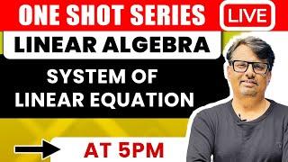 Linear Algebra  System of Linear Equation in One Shot by GP Sir