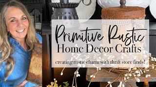 Get Crafty Creating Primitive Rustic Home Decor with Thrift Store Finds