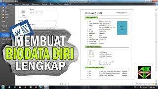 Cara membuat biodata diri lengkap di Microsoft Word