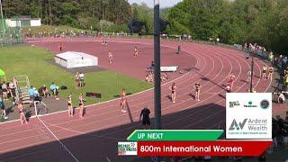 Women’s International 800m at the 2024 Belfast Irish Milers Meet in Association with Tripadvisor