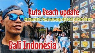Kuta beach update Restaurants and local warungs are back at Kuta Beach #bali #kutabeach