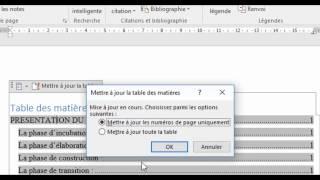 Comment créer une table des matières dans Word 2013