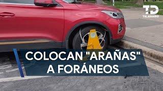 Denuncian colocación de arañas inmovilizadoras a vehículos con placas foráneas en Guadalajara