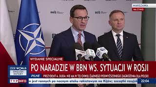 Premier Mateusz Morawiecki Od samego rana służby dokonywały dokładnej analizy sytuacji w Rosji