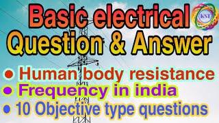 Basic electrical objective type questions & answers