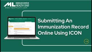 Submitting An Immunization Record Online Using Immunization Connect Ontario ICON