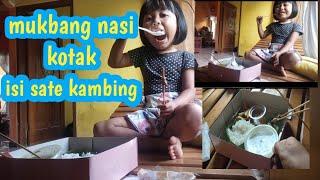 Mukbang Nasi  Kotak Isi Sate Kambing