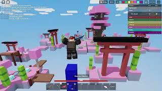 Spawning the Hang Glider in Roblox Bedwars