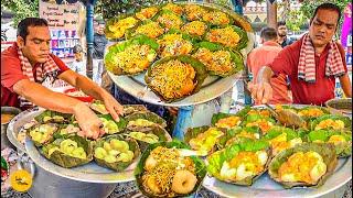 Bhubaneswar Famous Breakfast Dahi Bara Aloo Dum Ghugni Chaat Making Rs. 30- Only l Odisha Food Tour