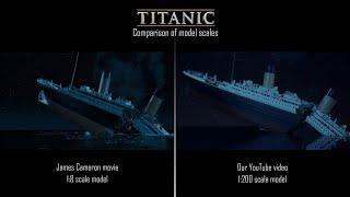 Titanic splits and sinks  James Camerons $200 million movie VS our $1000 miniature. Comparison 