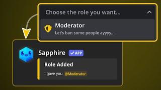 Assign Roles via Dropdown Menu  Sapphire Discord Bot 2024