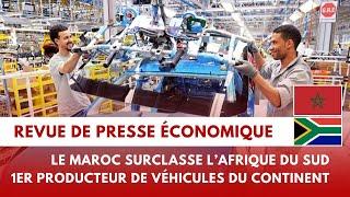 Le Maroc surclasse l’Afrique du Sud et se hisse au rang de 1er producteur de véhicules du continent
