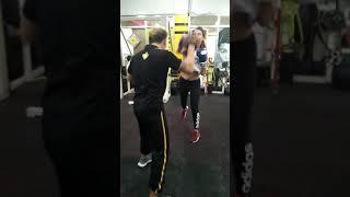 Maria Ozawa boxing with Coach Ronnel Toquero