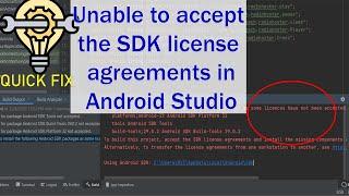 Unable to accept the SDK license agreements   ANDROID STUDIO