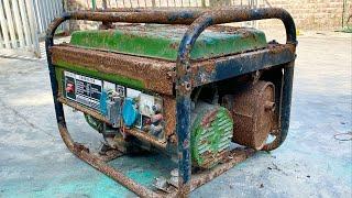 Full restoration of old 220v generator engine  Repair and reuse old rusty generators