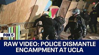 UCLA CAMPUS PROTESTS Police move in and begin dismantling pro-Palestinian  encampment