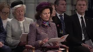 Queen Silvia at  Uppsala Cathedral